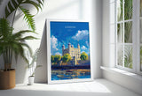 London Travel Poster Wall Art, Travel Print of London, London Art Lovers Gift, Tower of London Art Gift NQ Media Designs