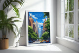 New York Travel Poster Wall Art, Travel Print of New York , New York Art Lovers Gift, USA Art Gift NQ Media Designs