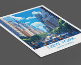 New York Travel Print Wall Art, Travel Poster of New York , New York Art Lovers Gift, USA Art Gift NQ Media Designs