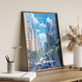 New York Travel Poster Wall Art, Travel Print of New York , New York Art Lovers Gift, USA Art Gift NQ Media Designs