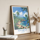 Koh Samui Travel Print, Travel Poster of Koh Samui, Thailand, Koh Samui Art Lovers Gift, Wall Art Print NQ Media Designs