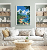 Koh Samui Travel Poster Wall Art, Travel Print of Koh Samui, Thailand, Koh Samui Art Lovers Gift, Travel Gift Art NQ Media Designs