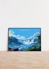 Niagara Falls Travel Poster Wall Art, Landscape Travel Print of Niagara Falls, Niagara Falls Art Lovers Gift, Canada, Travel Wall Art Gift NQ Media Designs