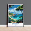 Sardinia Travel Poster Wall Art, Travel Print of Sardinia, Sardinia Art Lovers Gift, Italy, Italian Art Gift NQ Media Designs