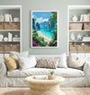 Krabi Travel Poster Wall Art, Travel Print of Krabi, Thailand, Krabi Art Lovers Gift, Birthday Gift Print