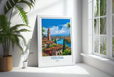 Verona Travel Poster Wall Art, Travel Print of Verona, Verona Art Lovers Gift, Italy, Italian Art Gift NQ Media Designs
