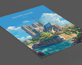 Notre Dame Paris Travel Poster, Travel Print of Notre Dame Paris, France, Paris Art Lovers Gift, Notre Dame France Wall Art NQ Media Designs