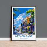 New Orleans Travel Print Wall Art, Travel Poster of New Orleans, New Orleans Art Lovers Gift, USA Art Gift NQ Media Designs