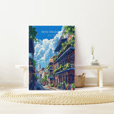 New Orleans Travel Poster Wall Art, Travel Print of New Orleans, New Orleans Art Lovers Gift, USA Art Gift NQ Media Designs