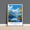 Lake District Travel Print Wall Art, Travel Poster of Lake District, Lake District Art Lovers Gift, English Countryside NQ Media Designs