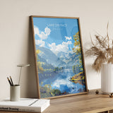 Lake District Travel Poster Wall Art, Travel Print of Lake District, Lake District Art Lovers Gift, English Countryside NQ Media Designs