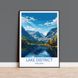 Lake District Travel Print Wall Art, Travel Poster of Lake District, Lake District Art Lovers Gift, English Countryside NQ Media Designs