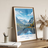 Lake District Travel Print Wall Art, Travel Poster of Lake District, Lake District Art Lovers Gift, English Countryside NQ Media Designs