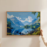 Lake District Landscape Travel Poster Wall Art, Travel Print of Lake District, Lake District Art Lovers Gift, Cumbria, English Countryside NQ Media Designs