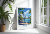 Miami Travel Print Wall Art, Travel Poster of Miami, Miami Art Lovers Gift, USA Art Gift NQ Media Designs