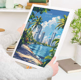Miami Travel Poster Wall Art, Travel Print of Miami, Miami Art Lovers Gift, USA Art Gift NQ Media Designs