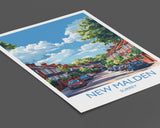 New Malden Travel Print, Travel Poster of New Malden, Surrey Poster, New Malden Art Gift, London Art Lovers UK Travel Gift NQ Media Designs