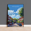 New Malden Travel Poster, Travel Print of New Malden, Surrey Poster, New Malden Art Gift, London Art Lovers UK Travel Gift NQ Media Designs