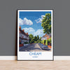 Cheam Travel Print, Travel Poster of Cheam , Surrey Poster, Cheam Art Gift, London Art Lovers UK Travel Gift NQ Media Designs