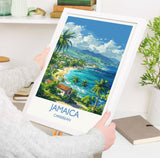Jamaica Travel Print, Travel Poster of Jamaica, Caribbean, Jamaica Art Lovers Gift, Caribbean Gift, Wall Art Print NQ Media Designs