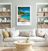 Jamaica Travel Print, Travel Poster of Jamaica, Caribbean, Jamaica Art Lovers Gift, Caribbean Gift, Wall Art Print NQ Media Designs
