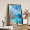 Formentera Travel Poster, Travel Print of Formentera, Balearic Islands Art Lovers Gift, Formentera Wall Art