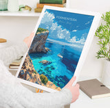 Formentera Travel Poster, Travel Print of Formentera, Balearic Islands Art Lovers Gift, Formentera Wall Art NQ Media Designs