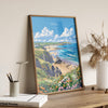 Bude Travel Poster, Travel Print of Bude, England, Cornwall Art, Bude Art Lovers Gift, Wall Art Print