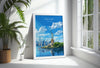 New York Travel Poster Wall Art, Travel Print of New York Manhattan, Statue of Liberty New York Art Lovers Gift, USA Art Gift