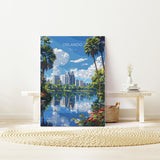 Orlando Travel Poster, Travel Print of Orlando, Orlando Art lovers Gift,Florida Art Gift,USA Wall Art Print NQ Media Designs