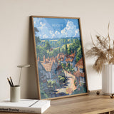 Reigate Travel Poster, Travel Print of Reigate, Surrey Poster, Reigate Art Gift, London Art Lovers UK Travel Gift NQ Media Designs