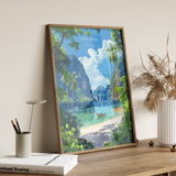 Phi Phi Travel Poster, Travel Print of Phi Phi, Thailand, Phi Phi Islands Art Lovers Gift, Wall Art Print NQ Media Designs