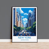 New York Travel Print Wall Art, Travel Poster of New York , New York Art Lovers Gift, USA Art Gift NQ Media Designs