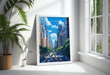 New York Travel Poster Wall Art, Travel Print of New York , New York Art Lovers Gift, USA Art Gift NQ Media Designs