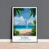 Dubai Travel Print, Travel Poster of Dubai, Dubai Art lovers Gift, UAE Wall Art Gift NQ Media Designs