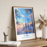 Dubai Travel Print, Travel Poster of Dubai, Dubai Art lovers Gift, UAE Wall Art Gift NQ Media Designs