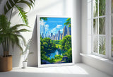 Central Park New York Travel Poster Wall Art, Travel Print of Central Park, New York , New York Art Lovers Gift, USA Art Gift NQ Media Designs
