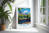 Central Park New York Travel Print Wall Art, Travel Poster of Central Park, New York , New York Art Lovers Gift, USA Art Gift NQ Media Designs