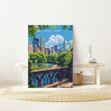 Central Park New York Travel Poster Wall Art, Travel Print of Central Park, New York , New York Art Lovers Gift, USA Art Gift NQ Media Designs