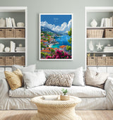 Evia Travel Poster, Travel Print of Evia, Greece Gift, Greek Islands Art Lovers Gift, Evia Gift Art, Wall Art Print NQ Media Designs