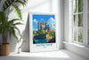 Notre Dame Paris Travel Poster, Travel Print of Notre Dame Paris, France, Paris Art Lovers Gift, Notre Dame France Wall Art
