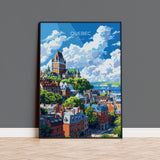 Quebec Travel Poster, Travel Print of Quebec , Canada Quebec City Gift, Quebec Art Lovers Gift, Canada Gift Art, Wall Art Print NQ Media Designs