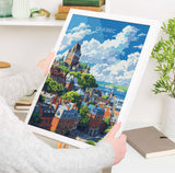 Quebec Travel Poster, Travel Print of Quebec , Canada Quebec City Gift, Quebec Art Lovers Gift, Canada Gift Art, Wall Art Print NQ Media Designs
