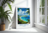 Saint Martin Travel Print, Travel Poster of Saint Martin, Caribbean, Saint Martin Art Lovers Gift, Caribbean Gift, Wall Art Print NQ Media Designs