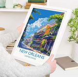 New Orleans Travel Print Wall Art, Travel Poster of New Orleans, New Orleans Art Lovers Gift, USA Art Gift NQ Media Designs
