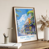 New Orleans Travel Print Wall Art, Travel Poster of New Orleans, New Orleans Art Lovers Gift, USA Art Gift NQ Media Designs