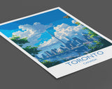 Toronto Travel Print, Travel Poster of Toronto, Canada Ontario Gift, Toronto Art Lovers Gift, Canada Gift Art, Wall Art Print NQ Media Designs