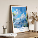 Toronto Travel Print, Travel Poster of Toronto, Canada Ontario Gift, Toronto Art Lovers Gift, Canada Gift Art, Wall Art Print NQ Media Designs