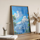 Toronto Travel Poster, Travel Print of Toronto, Canada Ontario Gift, Toronto Art Lovers Gift, Canada Gift Art, Wall Art Print NQ Media Designs