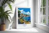 Chios Travel Print, Travel Poster of Chios, Greece Gift, Greek Islands Art Lovers Gift, Chios Gift Art, Wall Art Print NQ Media Designs